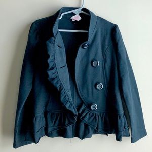Amazing Unique Ruffle Peplum Military style jacket